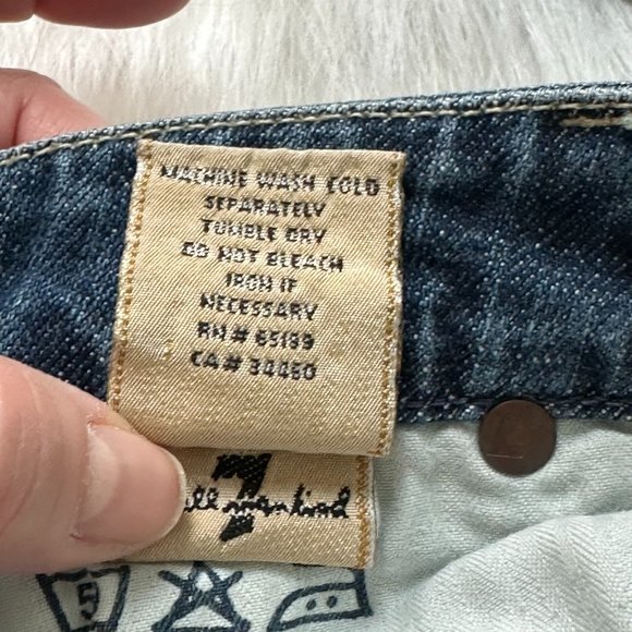 7 for All Mankind Low Rise Vintage Flare Crop Jeans Size 25 - Picture 9 of 14